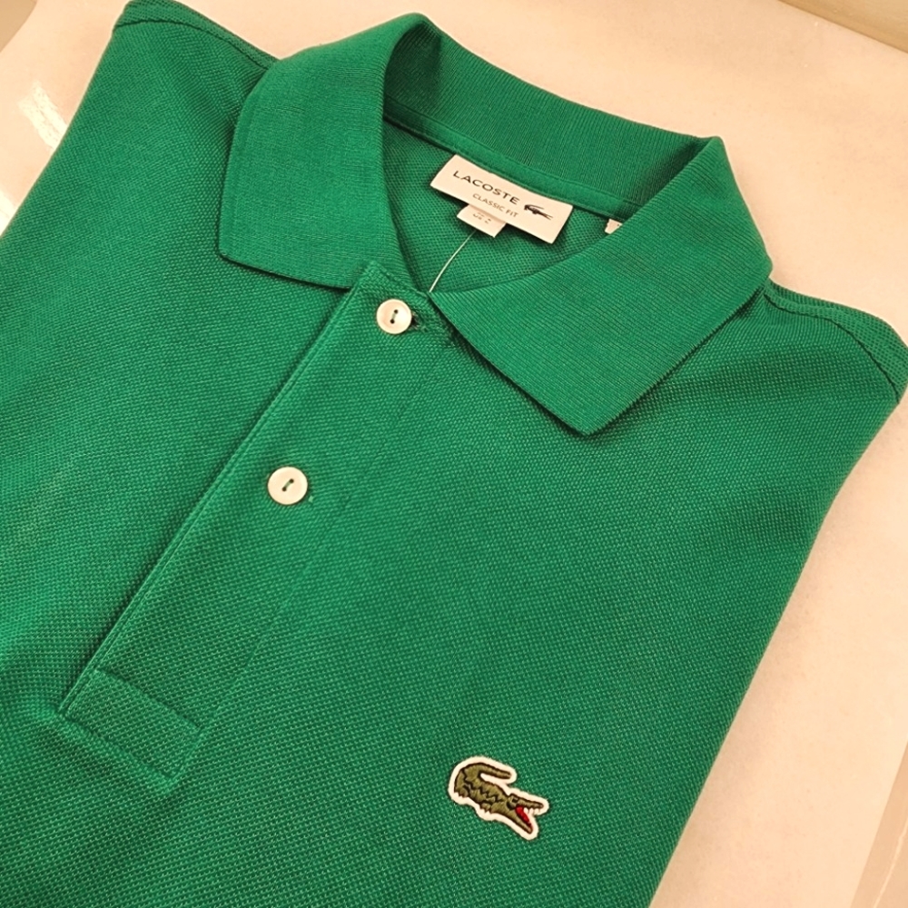 Lacoste Classic Pique Polo Shirt - Short Sleeve - Calathea Green - Size L (Fr 5)